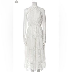 Zimmermann lace halter neck midi dress